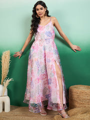 Floral Printed A-Line Maxi Dress