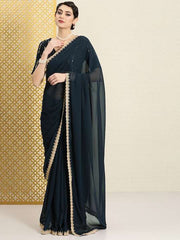 Zari Embroidered Saree