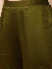 Green Colour Women Ethnic Motifs Sequinned Anarkali Kurta