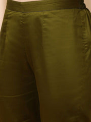 Green Colour Women Ethnic Motifs Sequinned Anarkali Kurta