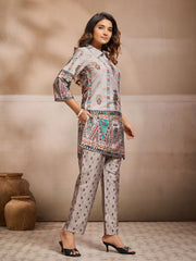 Bohemian Printed Tunic with Trousers