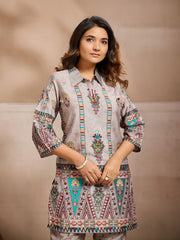 Bohemian Printed Tunic with Trousers