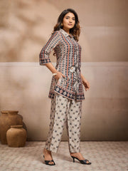 Printed Shirt with Trousers