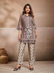 Printed Shirt with Trousers