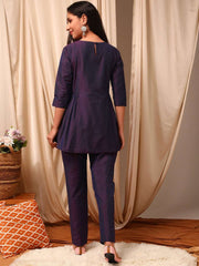 Purple Top with Trouser Co-Ords