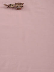 Peach-Coloured Floral Embroidered Sequinned Unstitched Dress Material