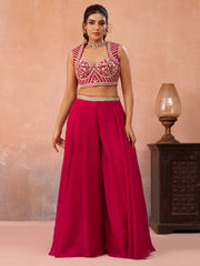 Pink-Organza-Beads-Embroidered-Crop-Top-with-Flared-Cape-and-Flared-Palazzo-Set