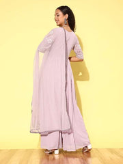 Women Floral Embroidered Sequinned Georgette Kurta