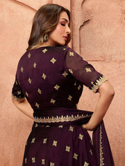 Women Ethnic Motifs Embroidered Sequinned Kurta With Palazzos & Dupatta Kurta Sets