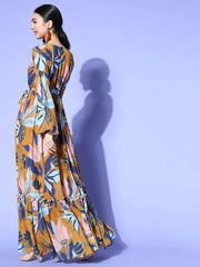 Printed Flared A-Line Ethnic Dress