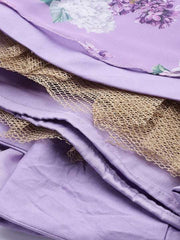 Lavender printed Readymade lehenga choli with dupatta