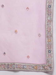 Pink Readymade embroidered lehenga choli with dupatta