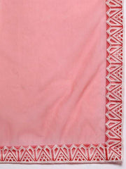 Pink and white Readymade embroidered lehenga choli with dupatta