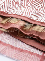 Pink and white Readymade embroidered lehenga choli with dupatta