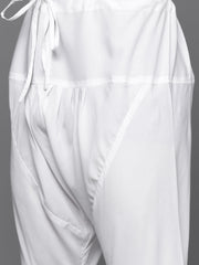 Peach Striped Kurta with Churidar