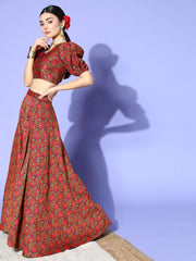 Multi Colored Silk Blend(Brocade) Woven Co-Ords