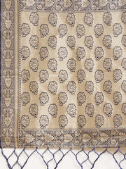 Navy Blue Zari Woven Banarasi Saree