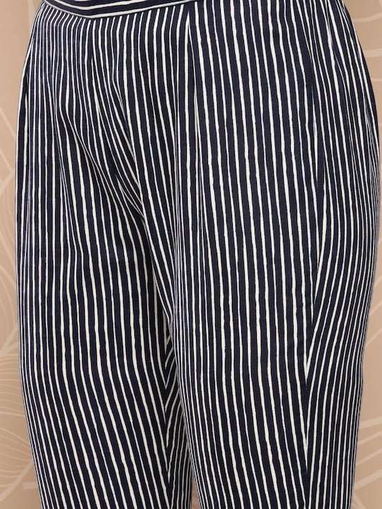 Angrakha Pure Cotton Kurta With Trousers - Inddus.com
