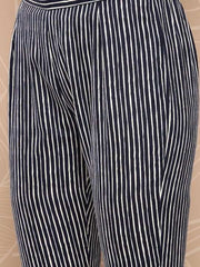 Angrakha Pure Cotton Kurta With Trousers - Inddus.com