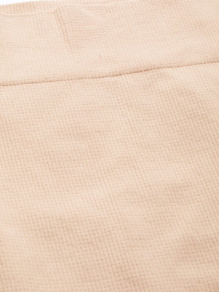 Beige Knitted Saree Shapewear - inddus-us