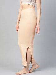 Beige Knitted Saree Shapewear - inddus-us