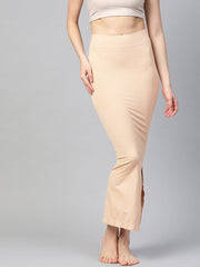 Beige Knitted Saree Shapewear - inddus-us