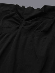 Black Bandeau Slimming High Compress Seamless Bodysuit Shapewear - Inddus.com