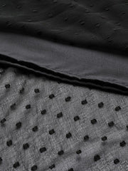 Black Dobby Weave Georgette Ethnic Maxi Dress - Inddus.com