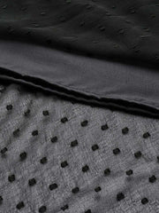 Black Dobby Weave Georgette Ethnic Maxi Dress - Inddus.com