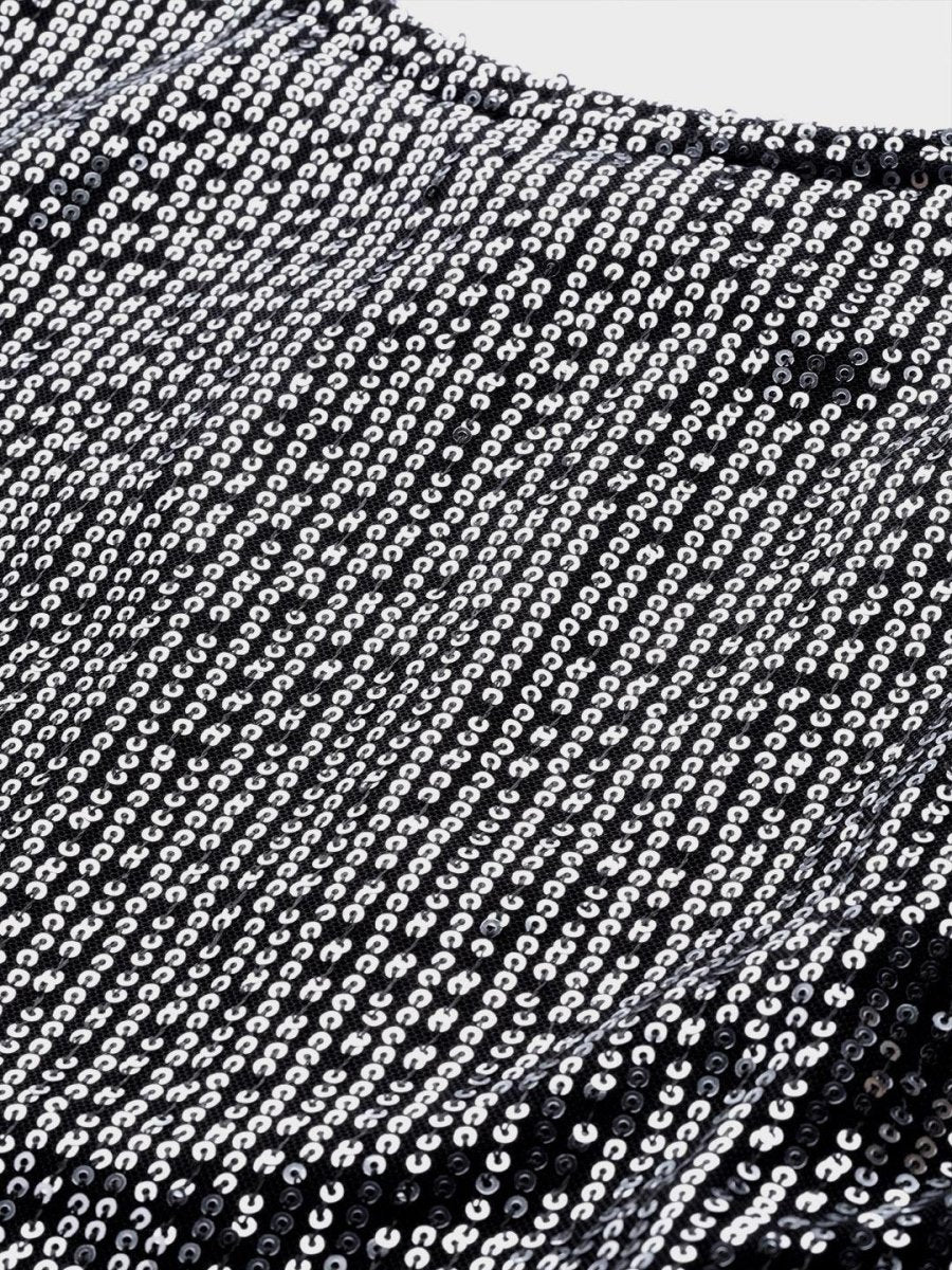 Black Embellished Crop Top - inddus-us