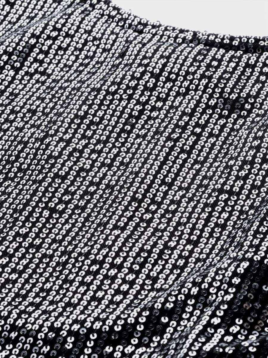 Black Embellished Crop Top - inddus-us