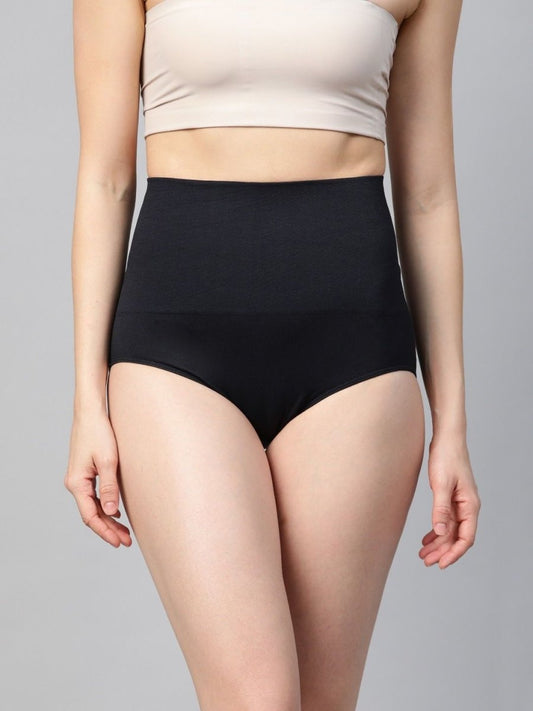 Black High Waist Tummy Shapewear - inddus-us