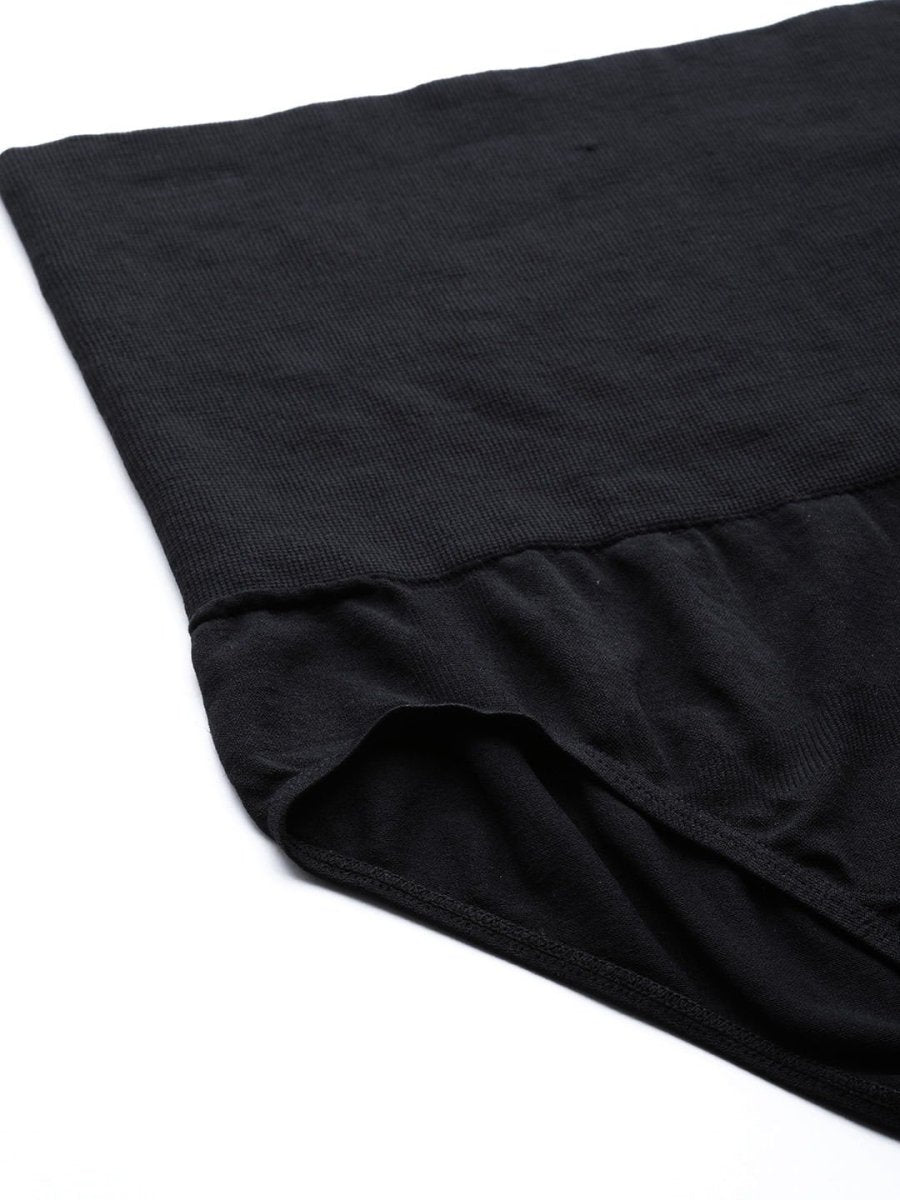 Black High Waist Tummy Shapewear - inddus-us