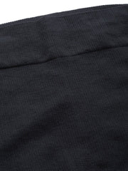 Black Knitted Saree Shapewear with Drawstring - inddus-us