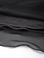 Black Sequinned Embroidered Party Gown - Inddus.com