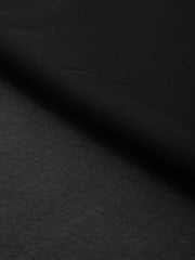 Black Silk Blend Solid Fit & Flared Maxi Gown - inddus-us