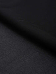 Black Silk Blend Solid Fit & Flared Maxi Gown - inddus-us