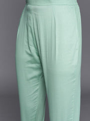 Blue Cotton Blend Woven Design Straight Cut Suit - Inddus.com