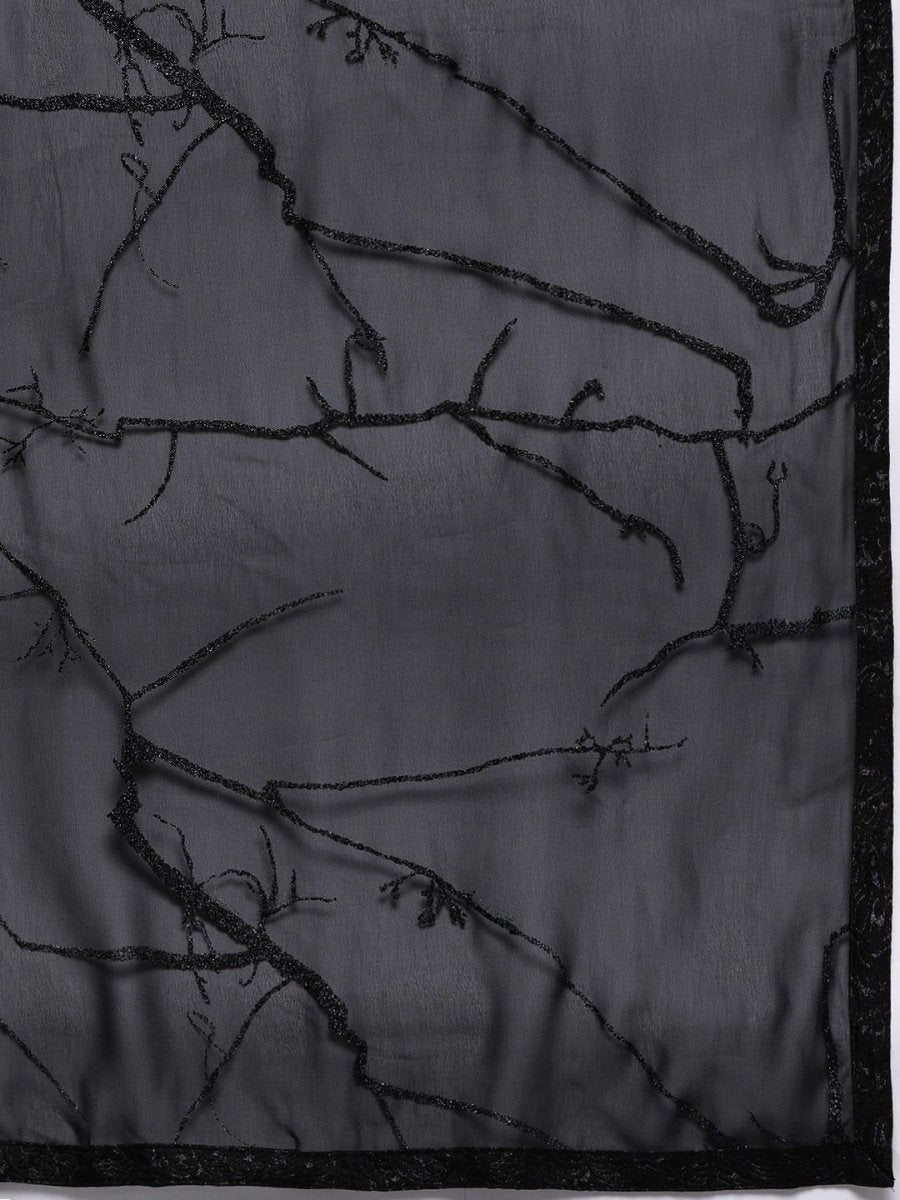 Blue Solid Anarkali with Dupatta - inddus-us