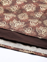 Brown Cotton Blend Co-Ords - Inddus.com