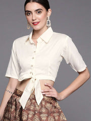 Brown Cotton Blend Co-Ords - Inddus.com