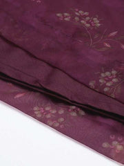 Burgundy Floral Maxi Dress - Inddus.com