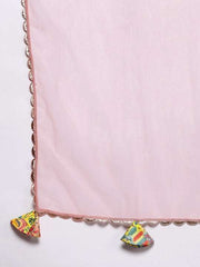 Yellow Readymade embroidered lehenga choli with dupatta