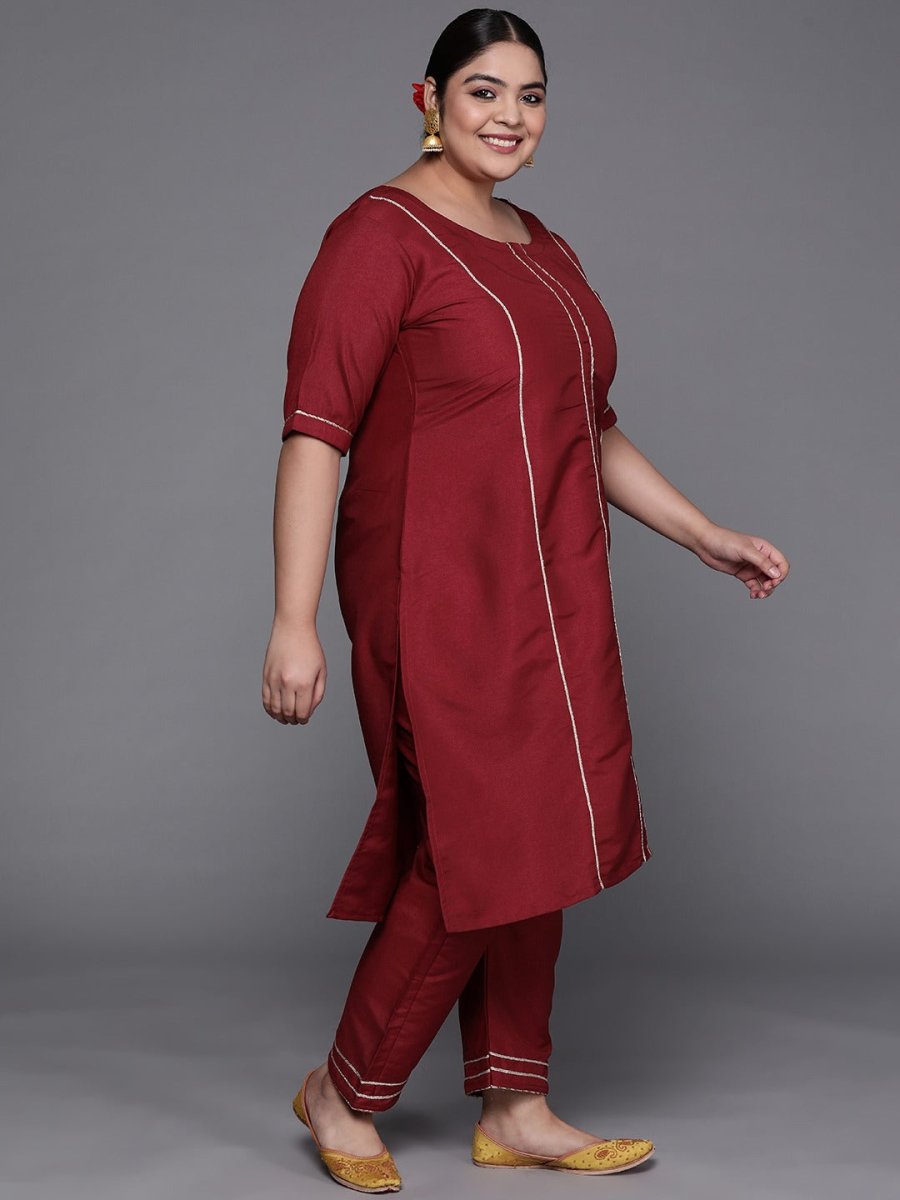 Copy of Women Mustard Yellow Beads and Stones Kurta with Palazzos & With Dupatta - Inddus.com