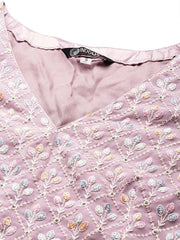 Pink Readymade embroidered lehenga choli with dupatta