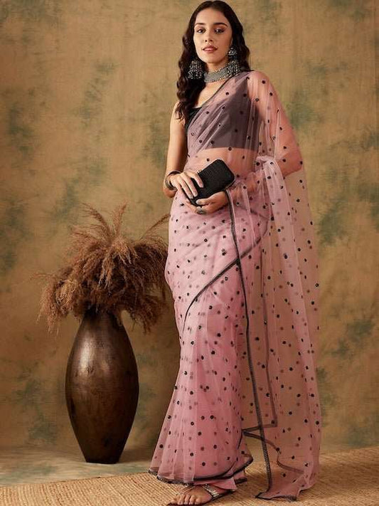 Embellished Net Saree