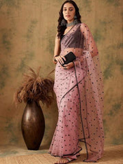 Embellished Net Saree