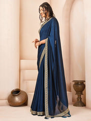 Embroidered Silk Blend Saree