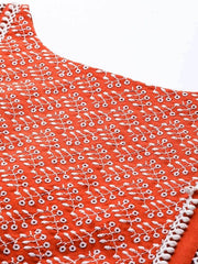 Embroidered Thread Work Kurta with Trousers - Inddus.com