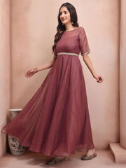 Ethnic Fit & Flare Dress - Inddus.com